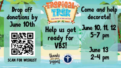 Help Us Get Ready For Vacation Bible School!